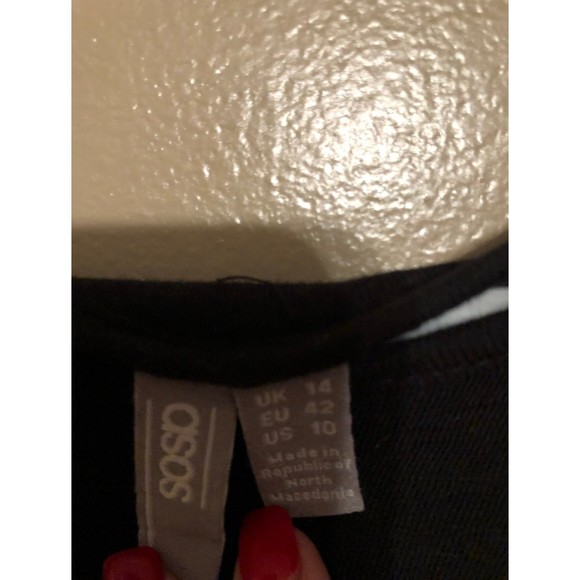 ASOS Black Cropped Romper Size 10 - Picture 2 of 3